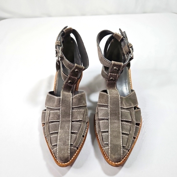 Alexander Wang Gray Studded Ankle Strap Gladiator Sandals Size 37 - Picture 4 of 8